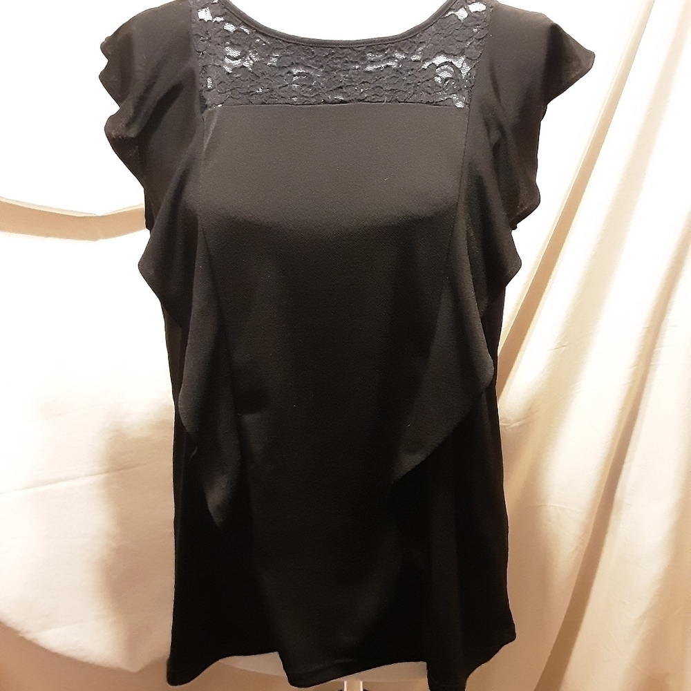 Banana Republic Black Lace  Top SZ M